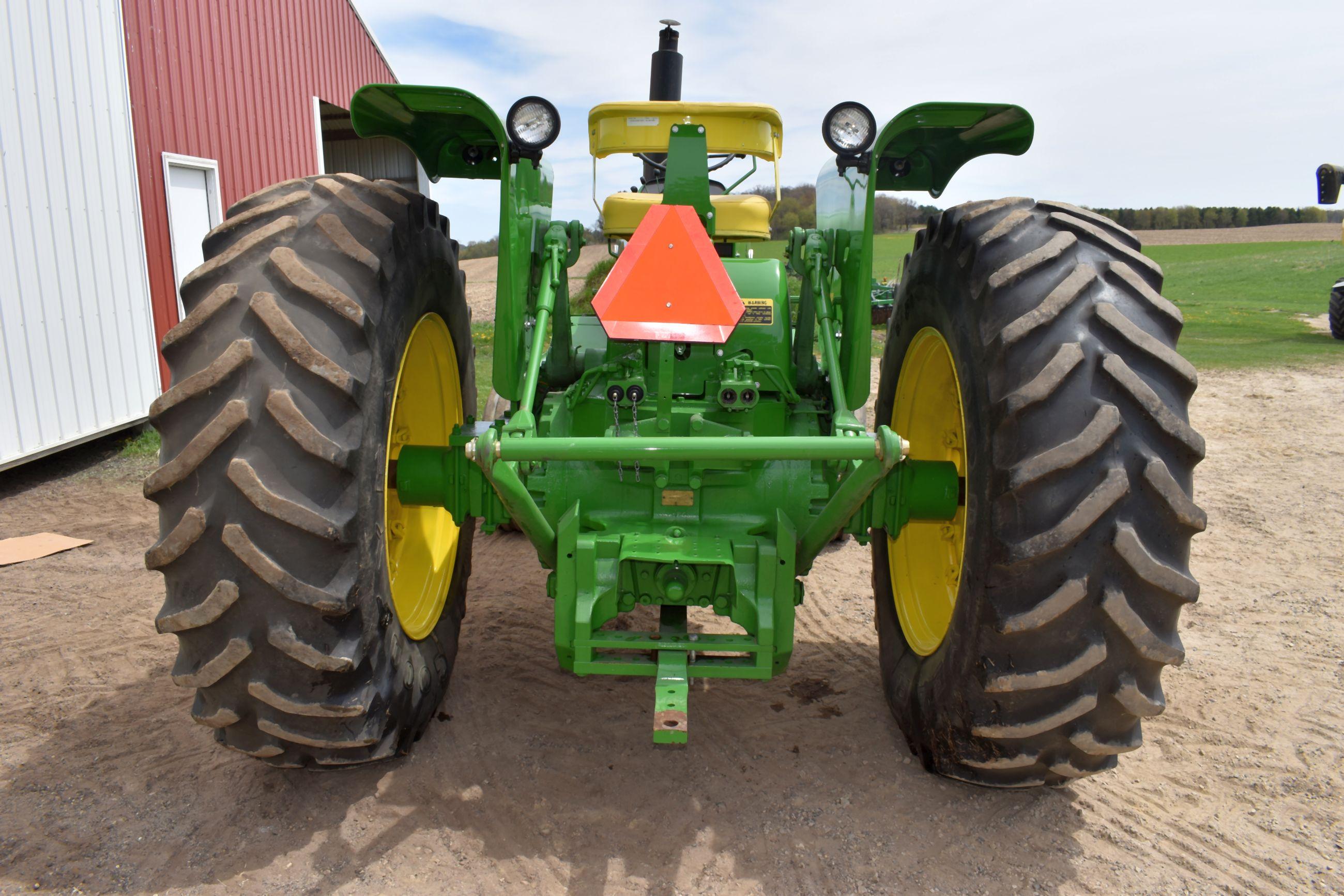 1968 John Deere 5020 Diesel Tractor, Wide Front, Open Station, Front Starter Weights With 2 Slabs, F