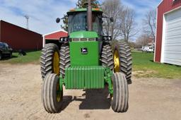 1992 John Deere 4455 2WD Tractor, 6467 Hours, 480/80R42 Duals At 90%, 11 Front Weights, LED Lights,