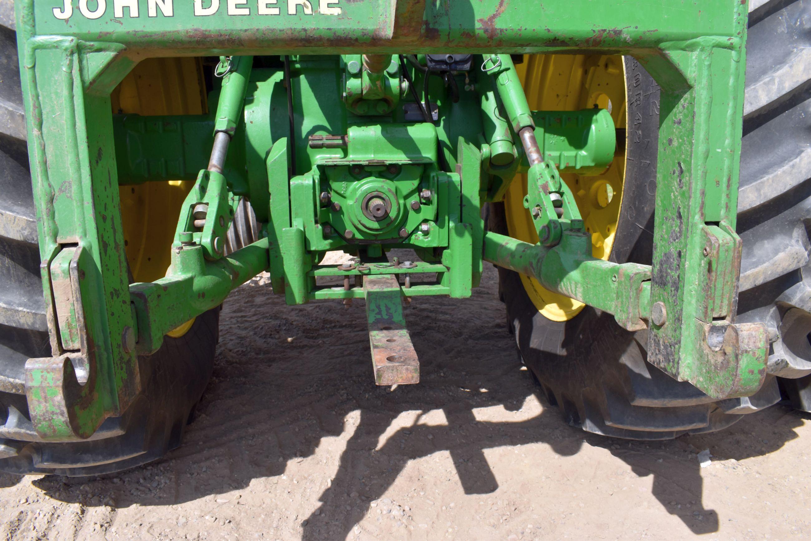 1992 John Deere 4455 2WD Tractor, 6467 Hours, 480/80R42 Duals At 90%, 11 Front Weights, LED Lights,