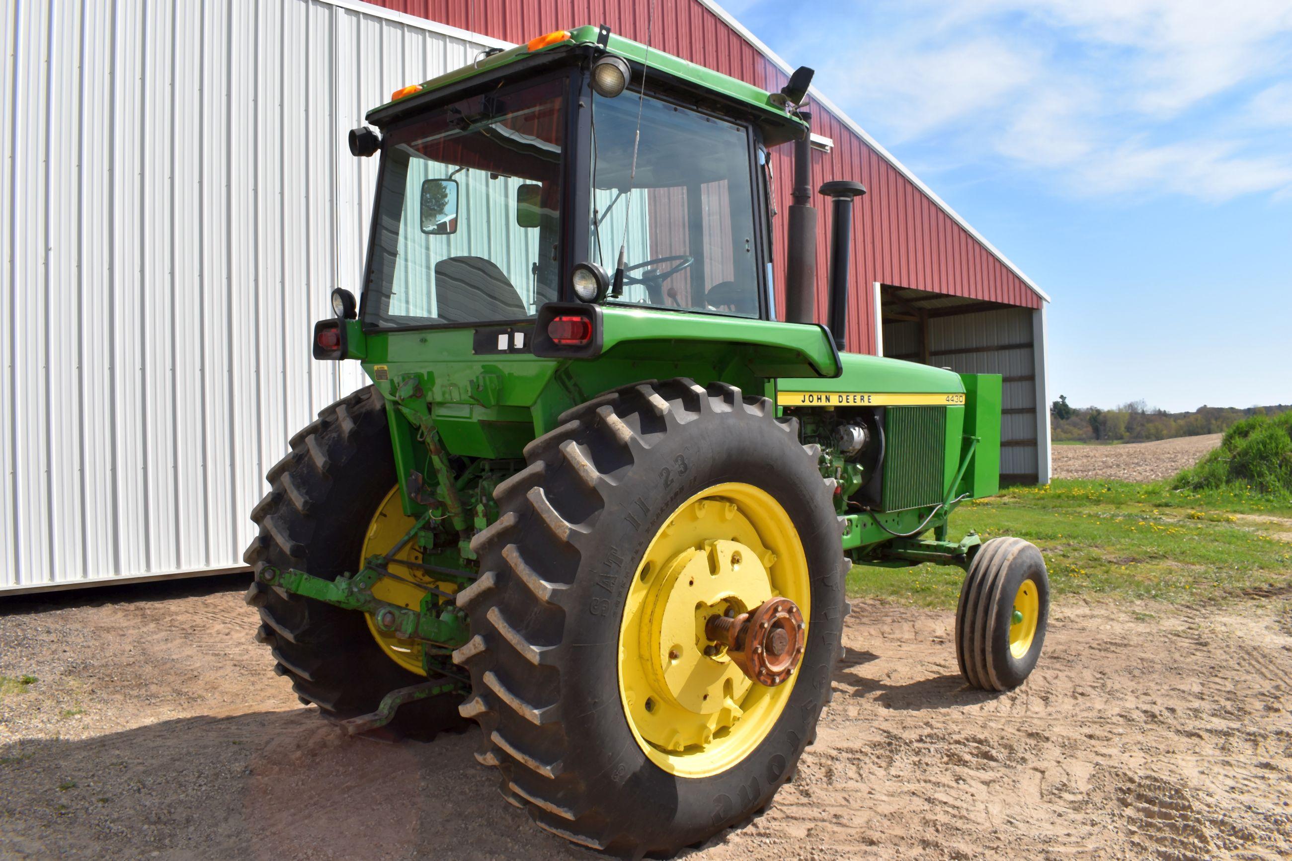 1977 John Deere 4430 2WD Tractor, 7701 Hours, 18.4x38 Tires At 80%, Extension Front Fuel Tank, Rear