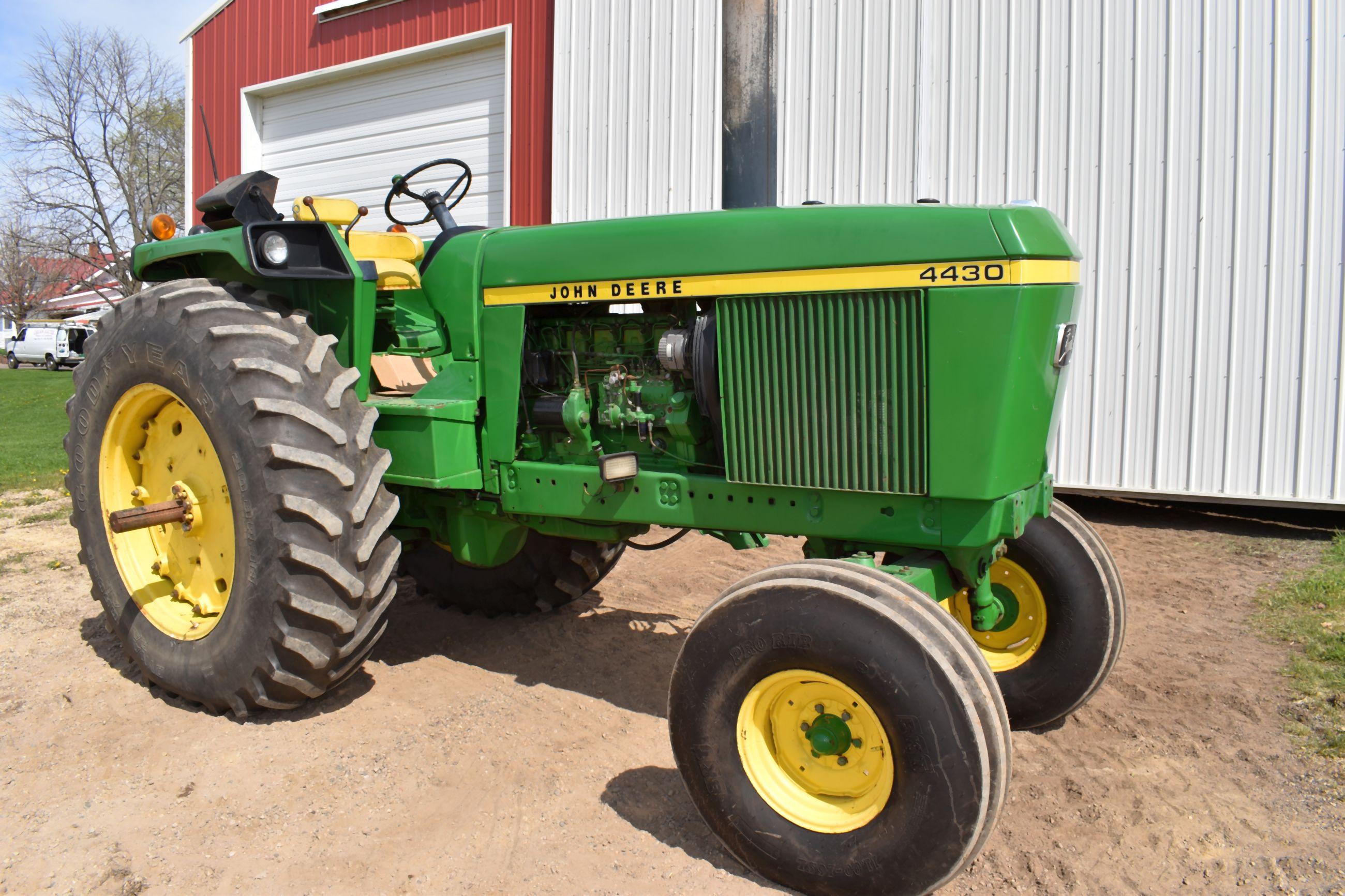 John Deere 4430 2WD Open Station Tractor, 20.8x38 Tires, 2 Hydraulics, 3pt., 540/1000PTO, Like New F