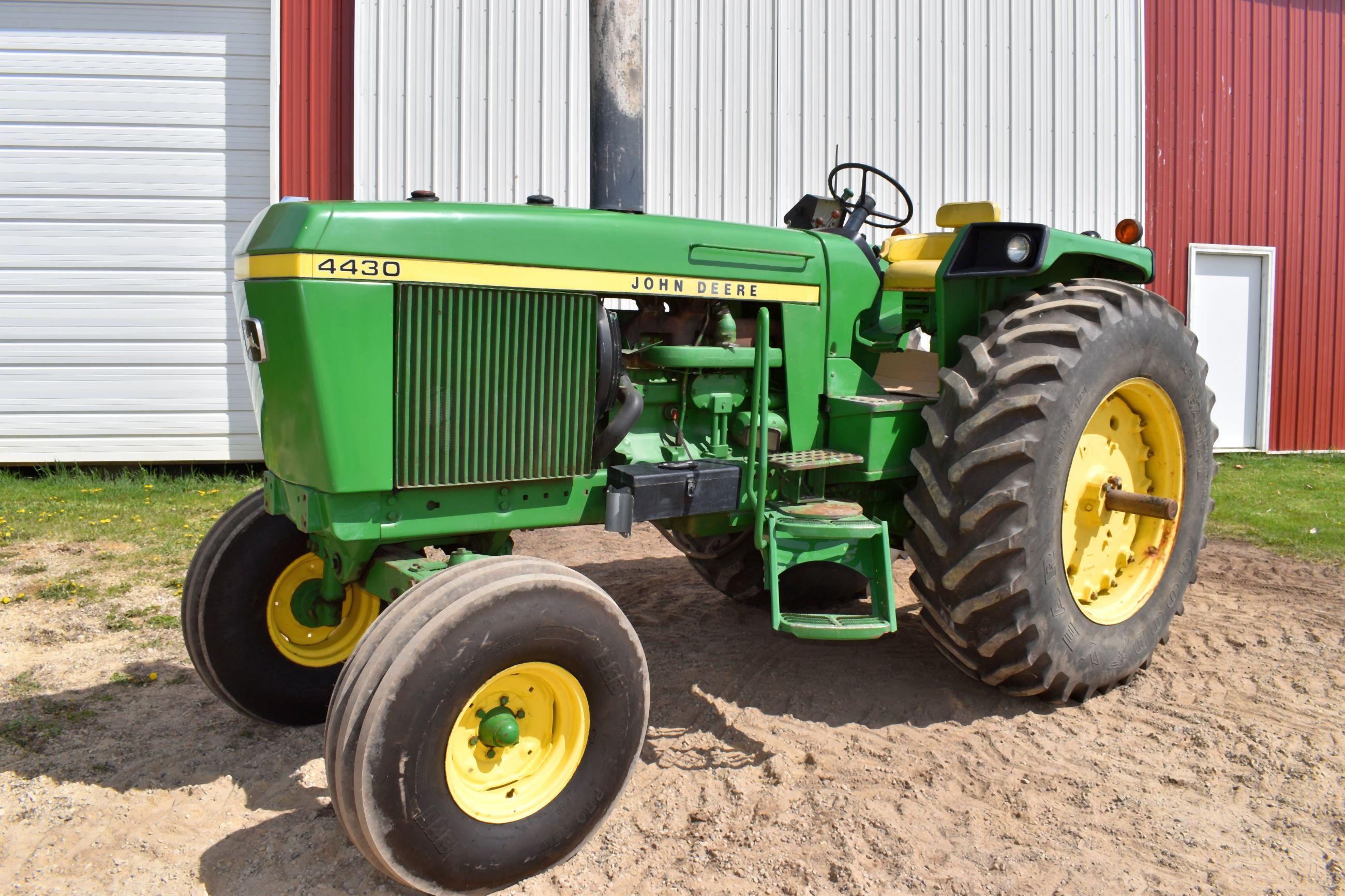 John Deere 4430 2WD Open Station Tractor, 20.8x38 Tires, 2 Hydraulics, 3pt., 540/1000PTO, Like New F