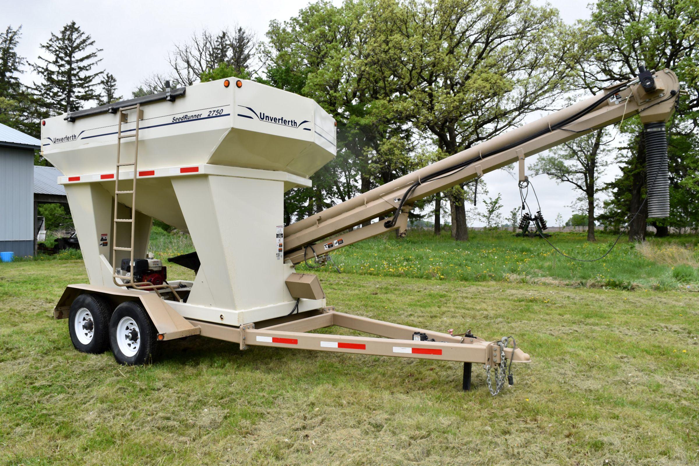 Unverferth Seed Runner 2750 Tandem Axle Seed Tender, Dual Compartment, Digi Star EZ 2000 Scale, Roll