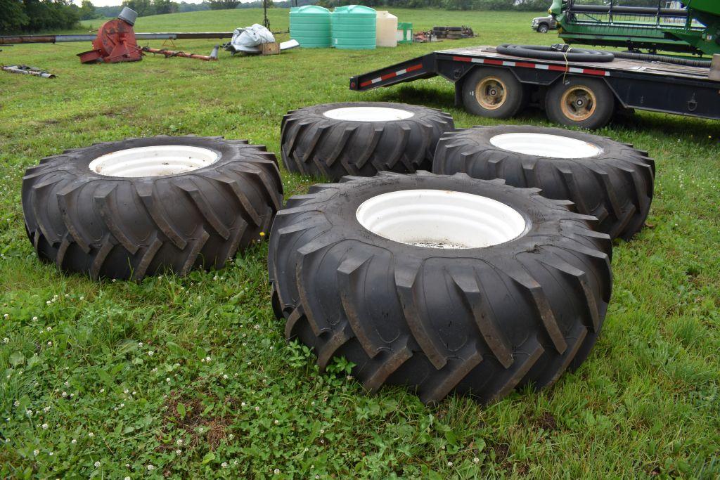 Set Of 23.1-30 Titan Tires & Wheels Will Fit Ag-Chem 1074 Sprayer, 90% Tread, (sells after 1074), Se