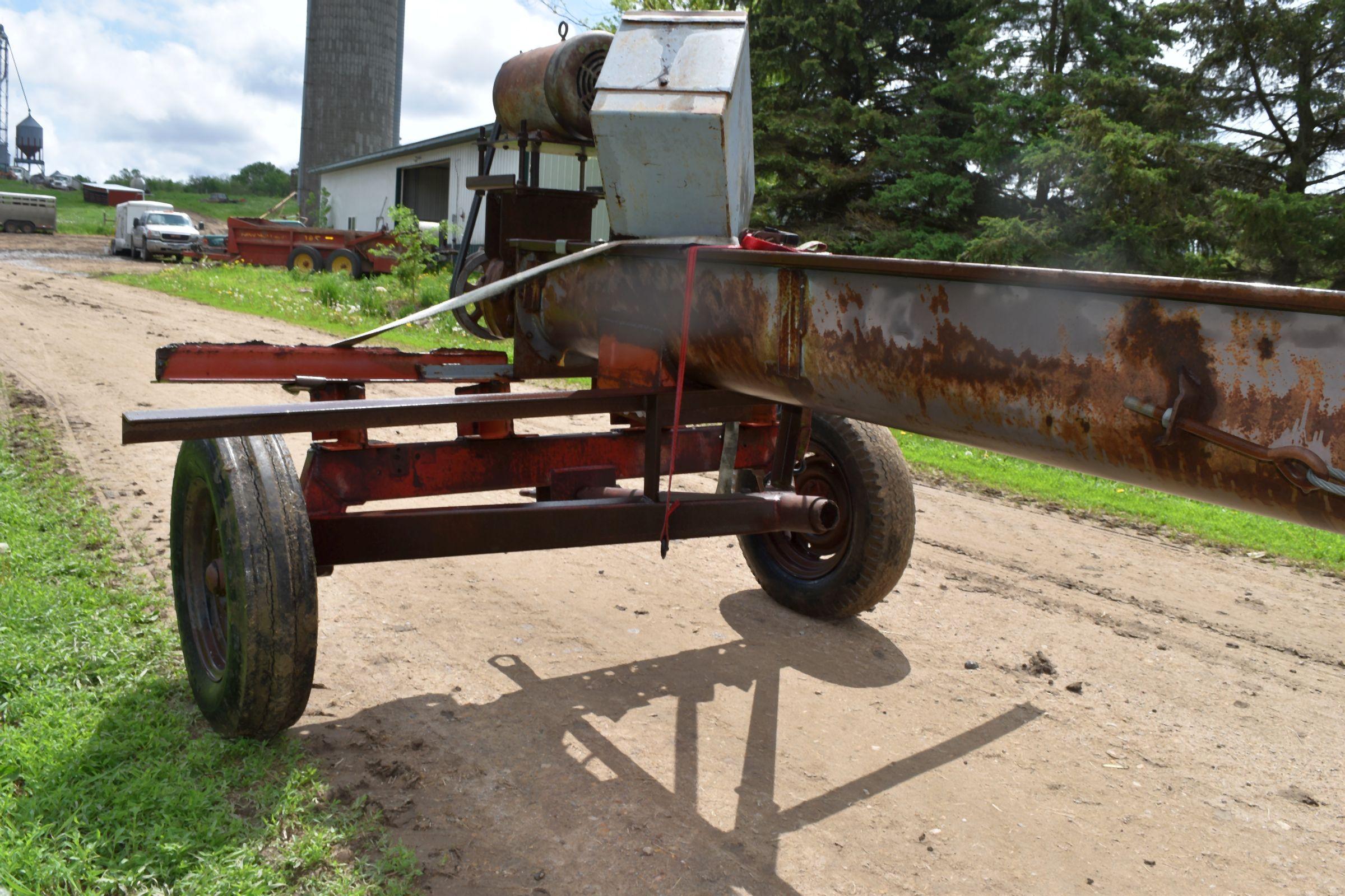 45’ U-Trough Auger W/ 5hp Baldor Single Phase Electric Motor