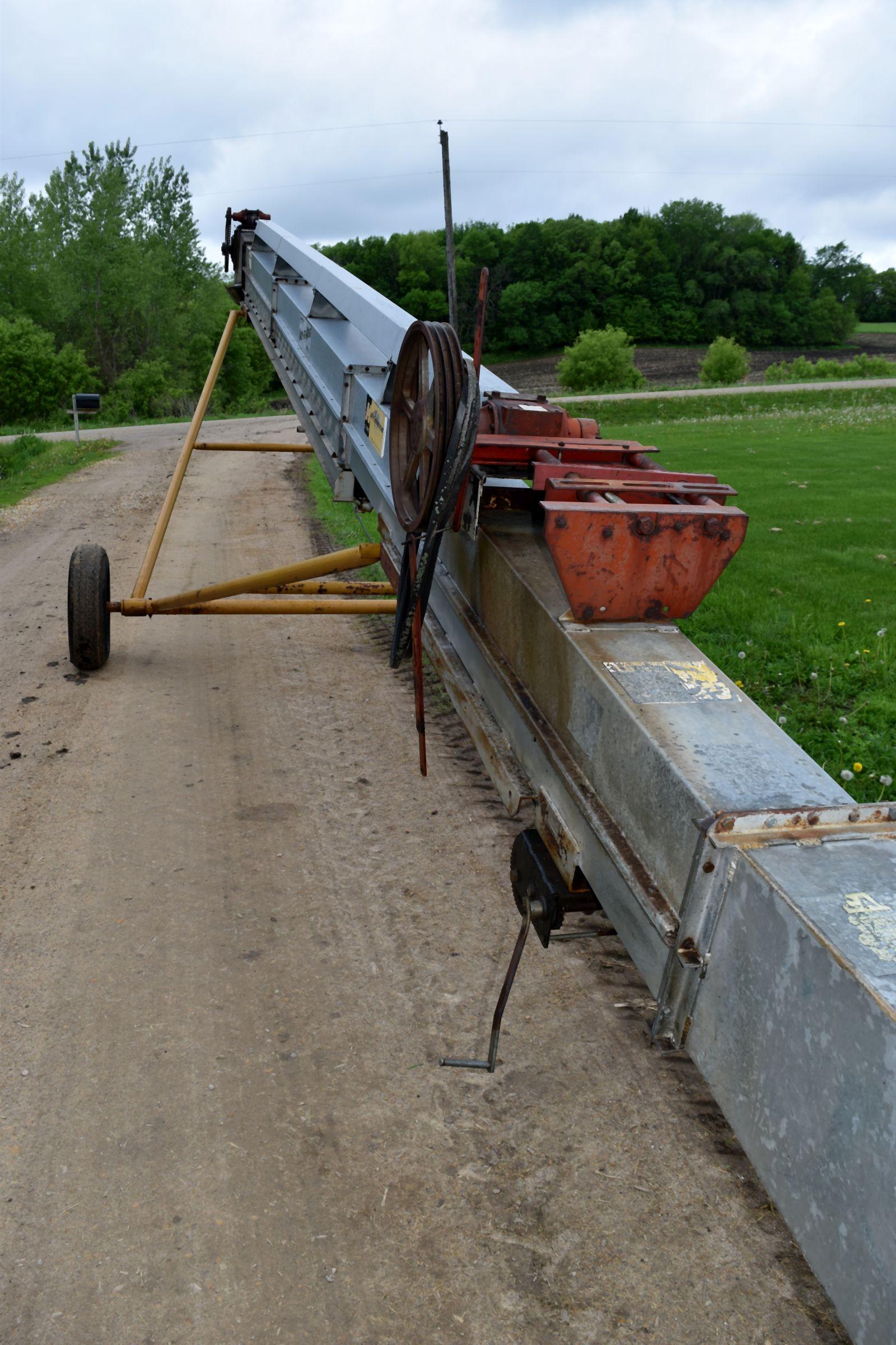 Hutchinson Model 50, 40’ Conveyor Mass-Ter Mover, PTO and Motor Drive, No Motor, Needs to be reassem