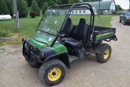 John Deere 825i Gator, IRS, EFI, Gas, Brush Guard, Hyd Dump Box, 6988 Miles