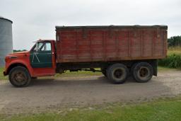 1971 Chevy C60 Grain Truck, Single Axle With Rear Tag, V8 Gas, 4x2 Speed, 18’ Wooden Box & Hoist, Ro