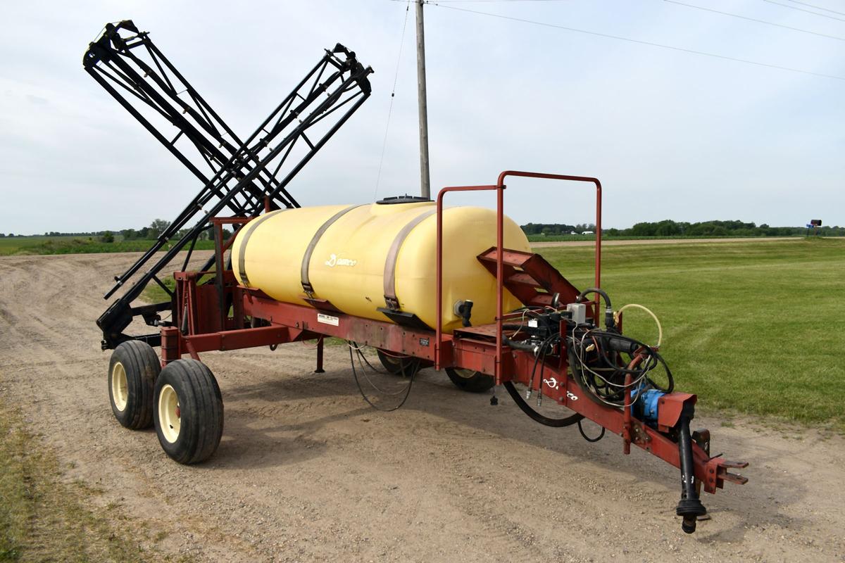 Demco Model HP 500 Crop Sprayer, 500 Gallon, Tandem Axle, X-Fold 60’ Booms, 540 PTO Pump, Hydraulic