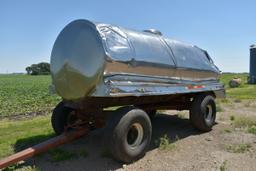 2600 Gallon Stainless Steel Tanker/Water Wagon On E-Z Trail 12 Ton Gear With Rear Brakes