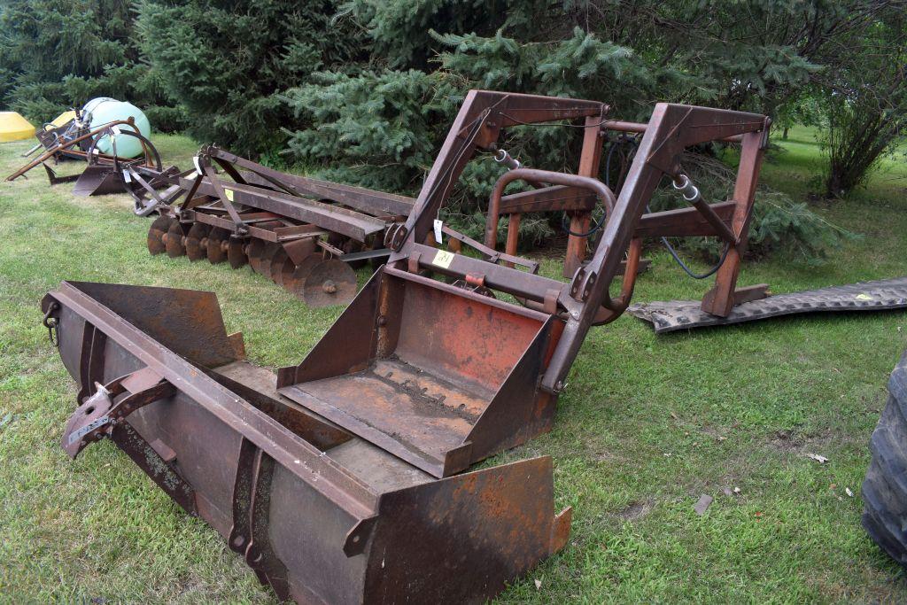 Ford Hydraulic Lift Trip Bucket Loader, 2 Buckets, Came Off Ford 4000 Tractor