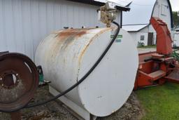 1000 Gallon Fuel Tank, Gas Boy Electric Pump, 20' Hose