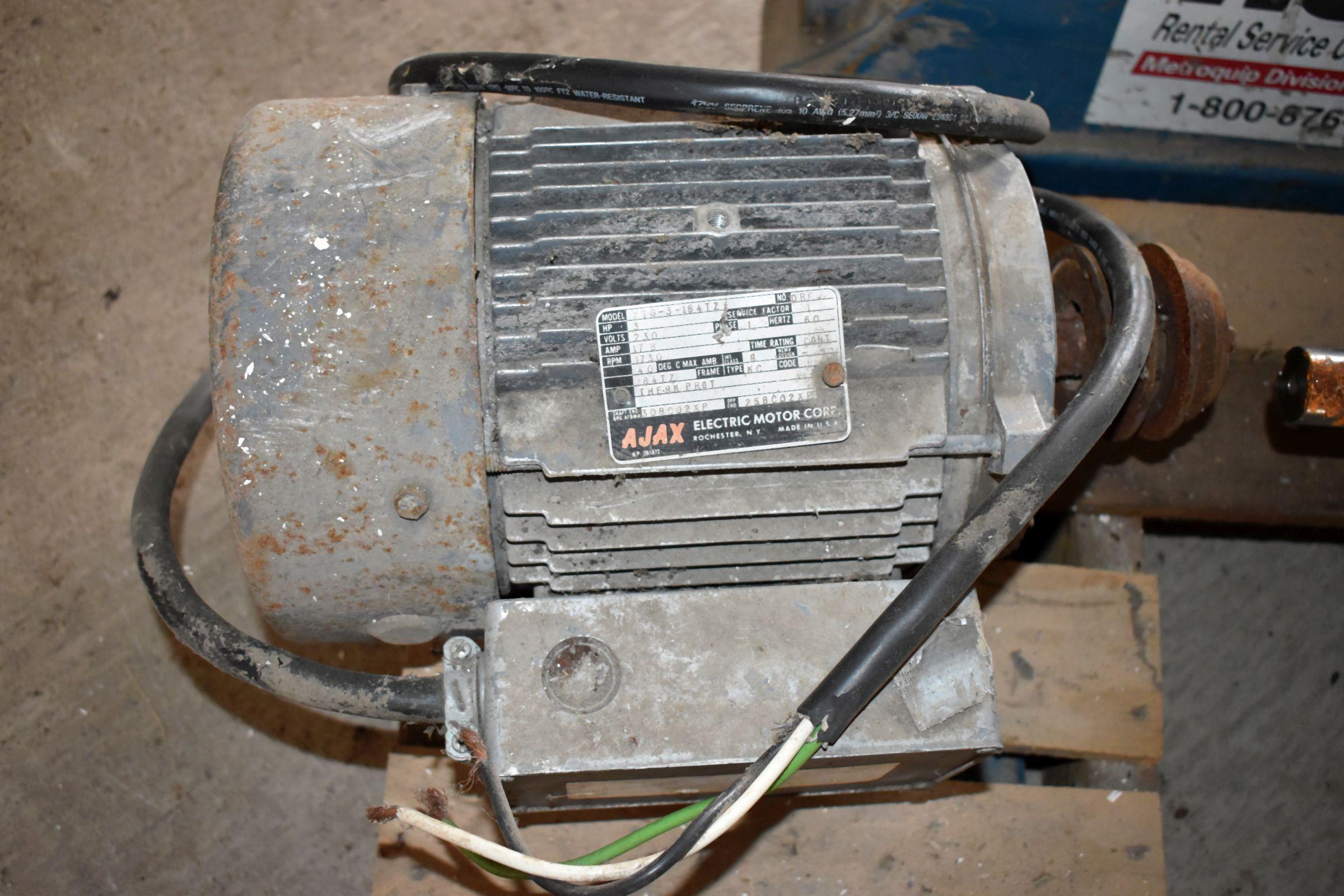 AJAX 3HP Single Phase Electric Motor