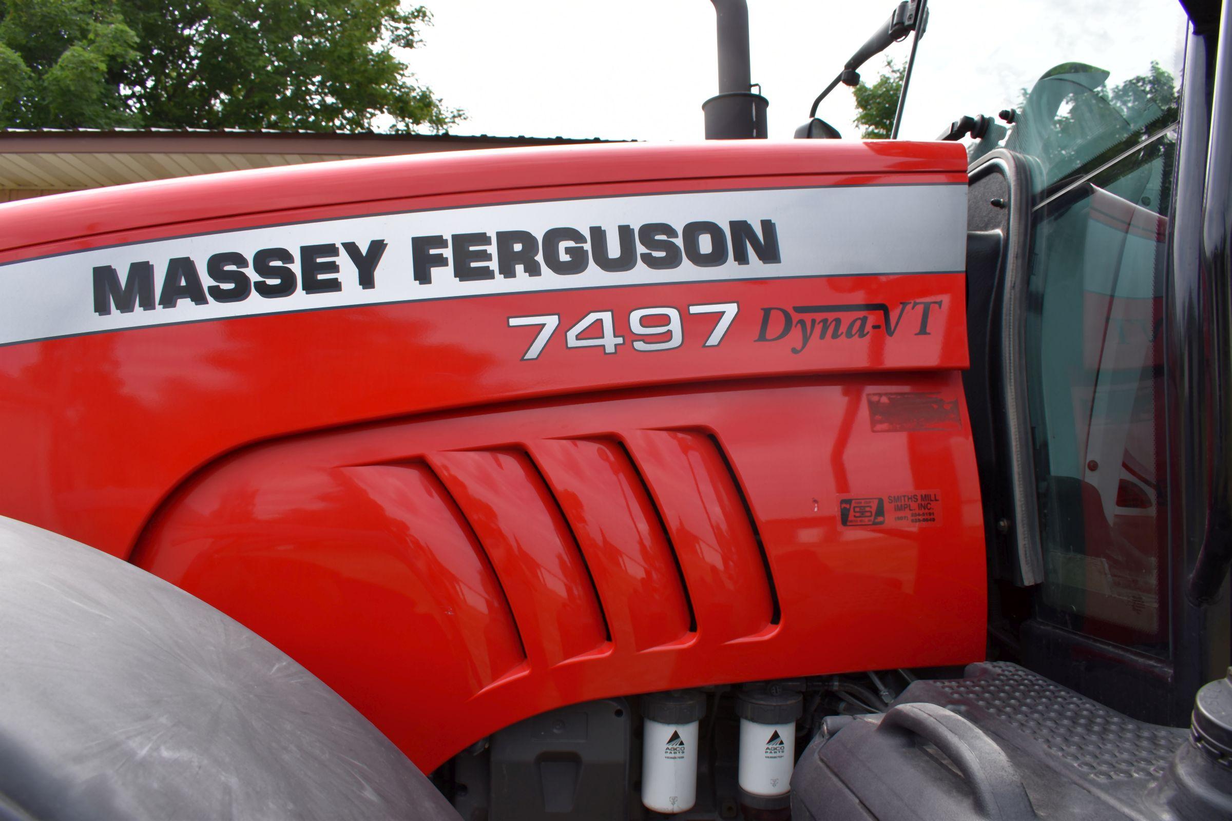 2011 Massey Ferguson 7497 MFWD Dyna-VT, 934 Actual Hours, 480/80R46 With Duals 98%, All Michelin Tir