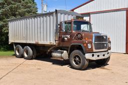 1980 Ford L-9000 Twin Screw Truck, L-10 Cummins, 10sp., Air Brakes, With 20’x96"x72" Kann Aluminum G