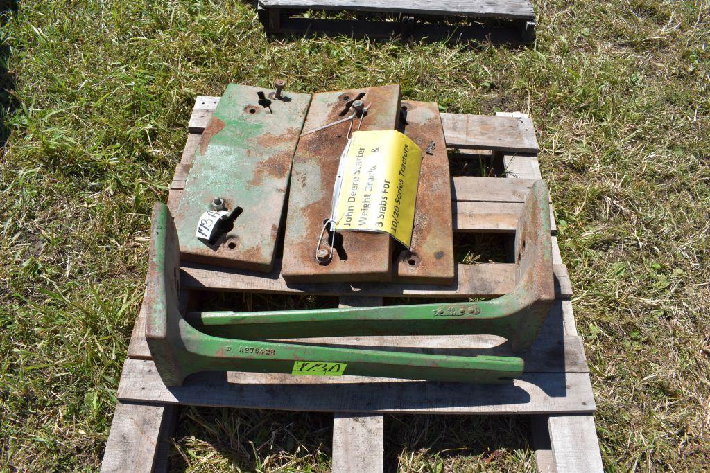 John Deere Starter Weight Brackets & 3 Slabs  For 10/20 Series Tractors