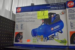 Campbell Hausfeld 3 Gallon Air Compressor 110PSI 120Volt, .51CFM @40PSI, Open Box Store Return