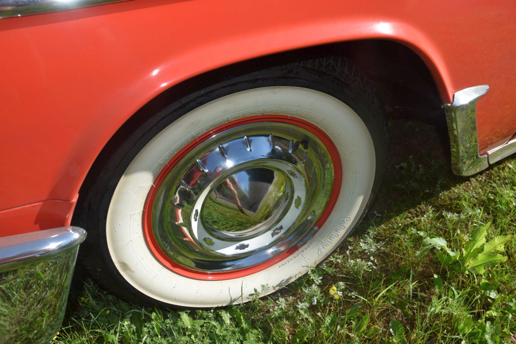 1955 Chevy Belair Convertible Red & White 2 Tone With Matching Interior, 265V8, Auto, Power Steering