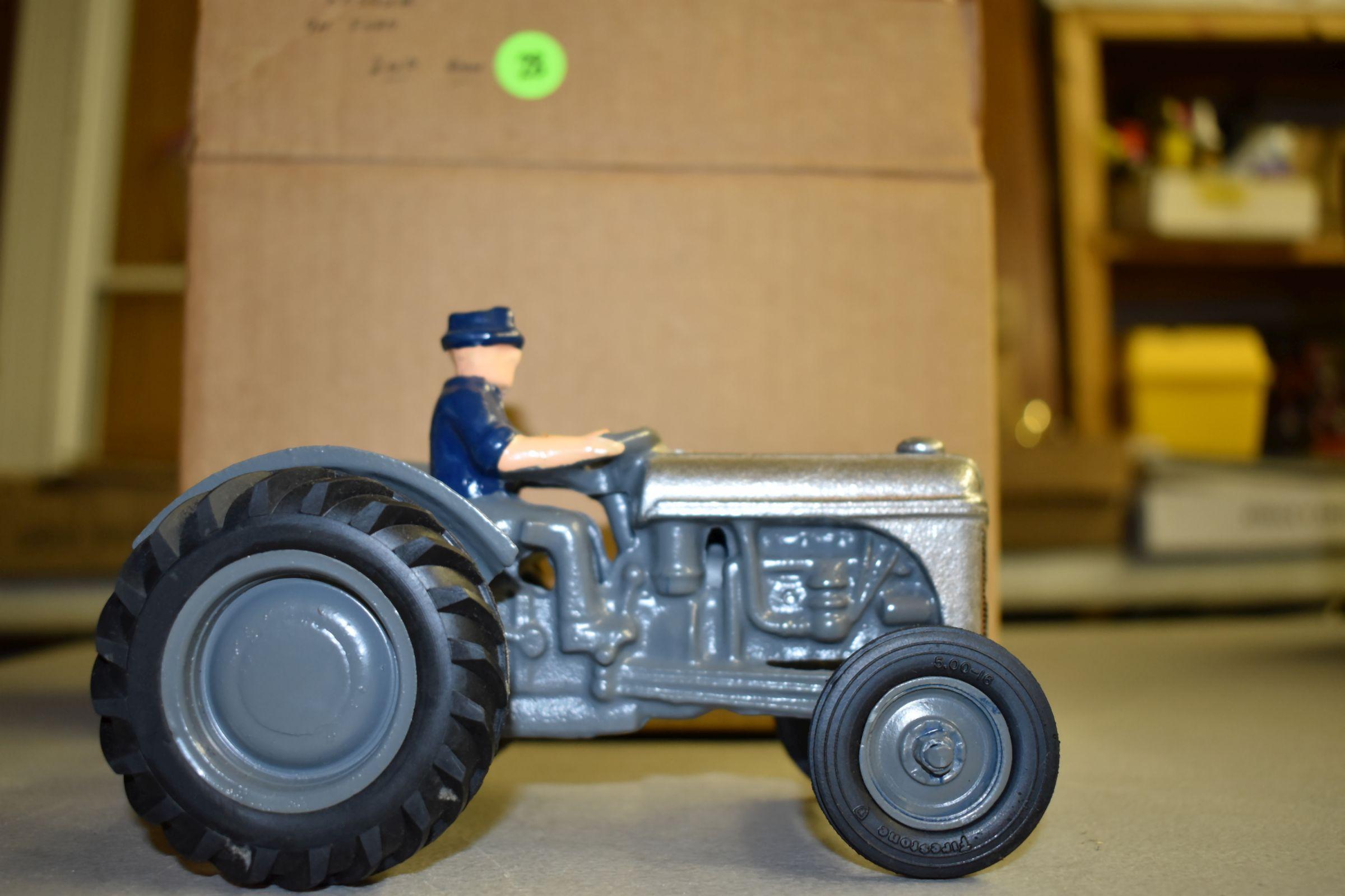 Ford 9N Tractor With Man, Made By Fossum, With Box, 2nd Run