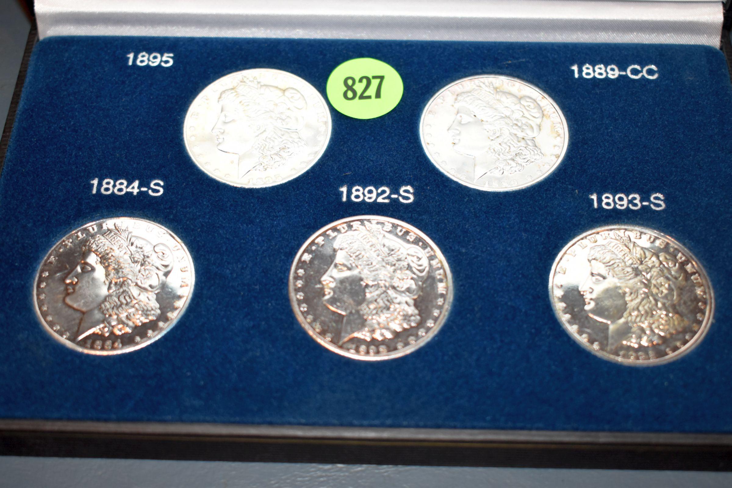 1895 Collectors Proof Tribute Set "The King Of Morgan Dollars" set, This is a 5 Coin tribute set