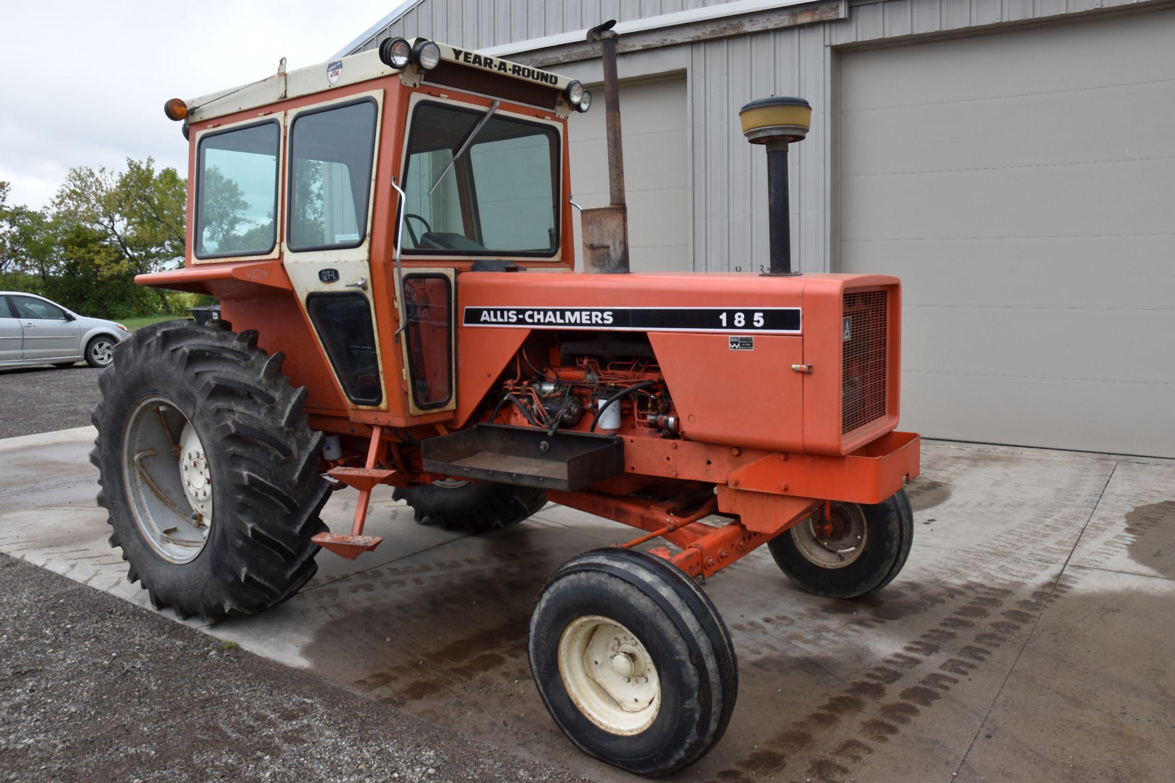 Allis Chalmers 185 Diesel Tractor, 2WD, 4153 Actual One Owner Hours, 18.4R30 Tires AT 90%, Hi/Lo 4 S