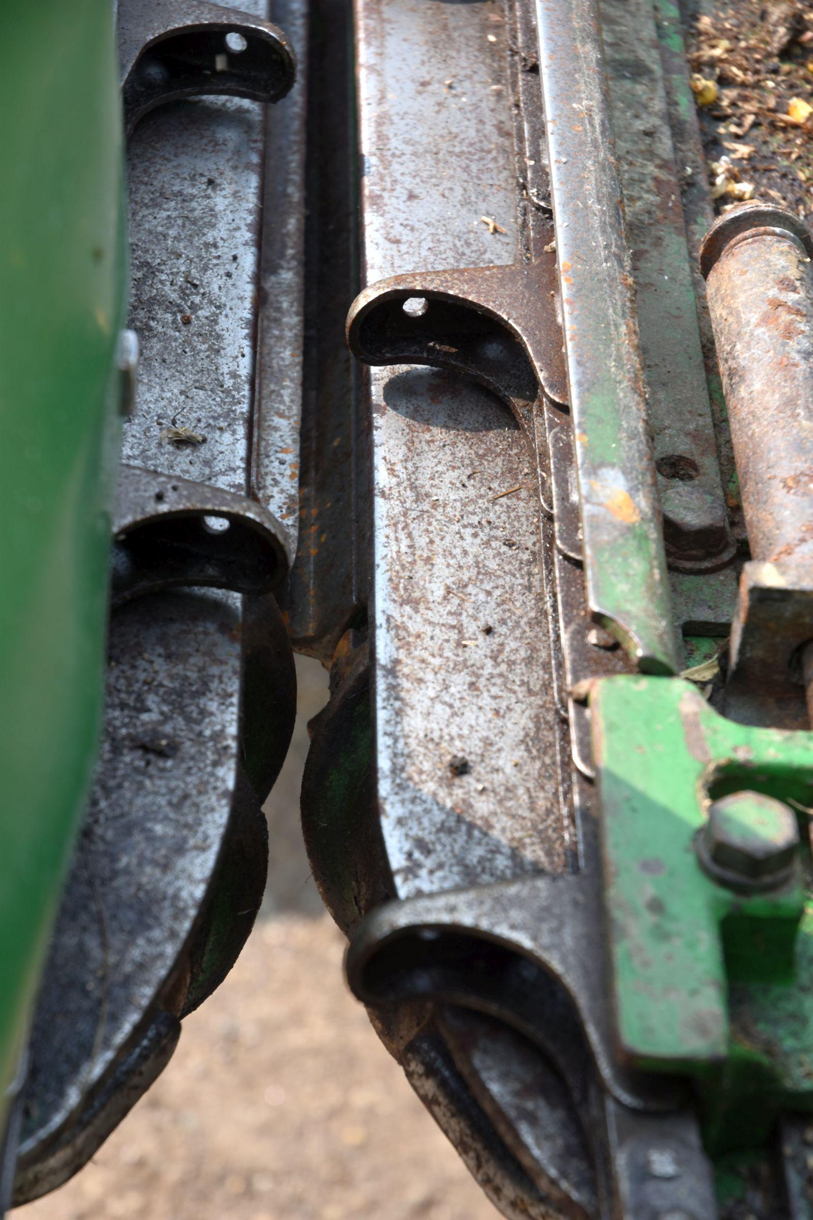 John Deere 843 Corn Head Converted To 6 Row 30”, GUL Poly Snouts, Good Rolls, New Gathering Chains,