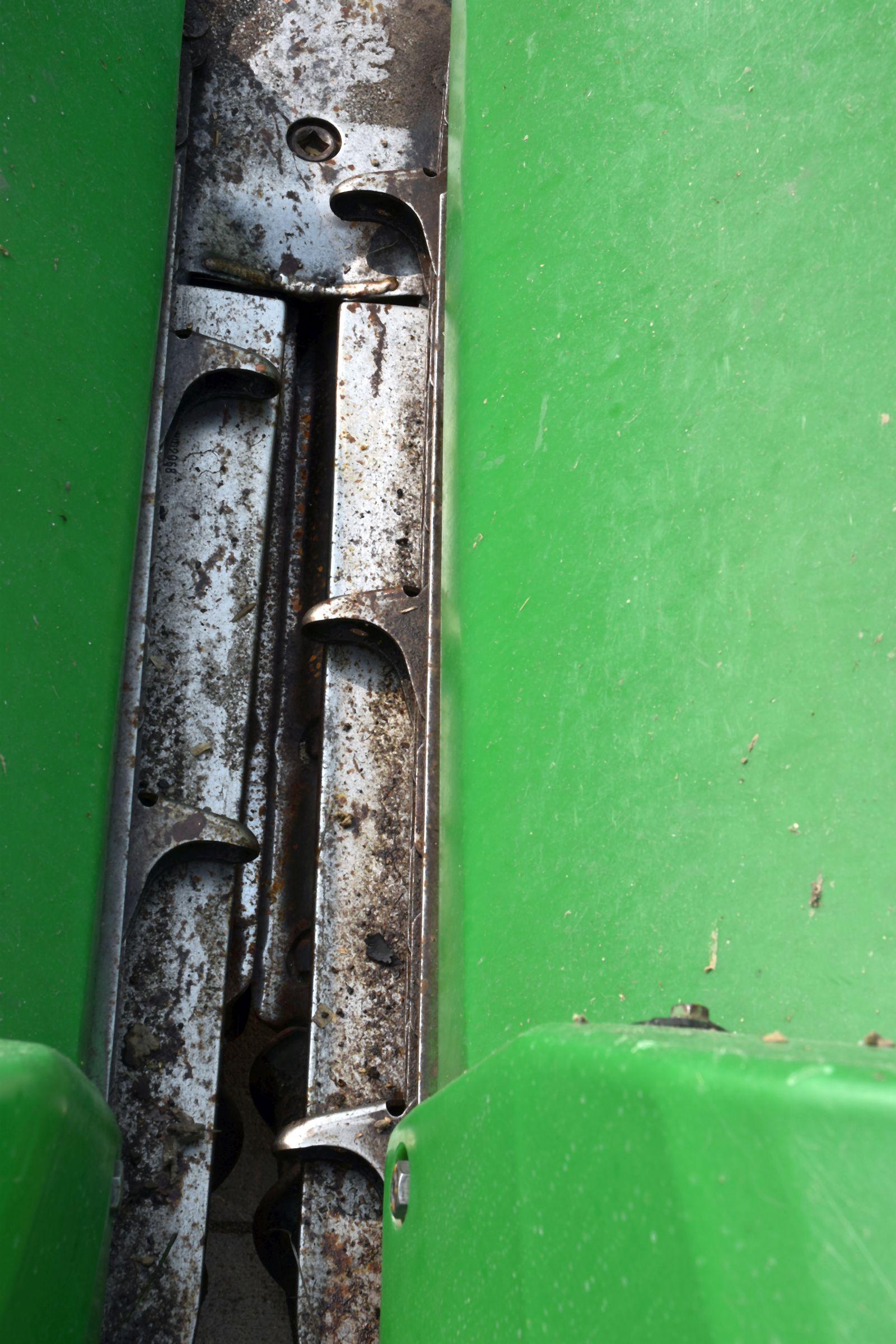 John Deere 843 Corn Head Converted To 6 Row 30”, GUL Poly Snouts, Good Rolls, New Gathering Chains,