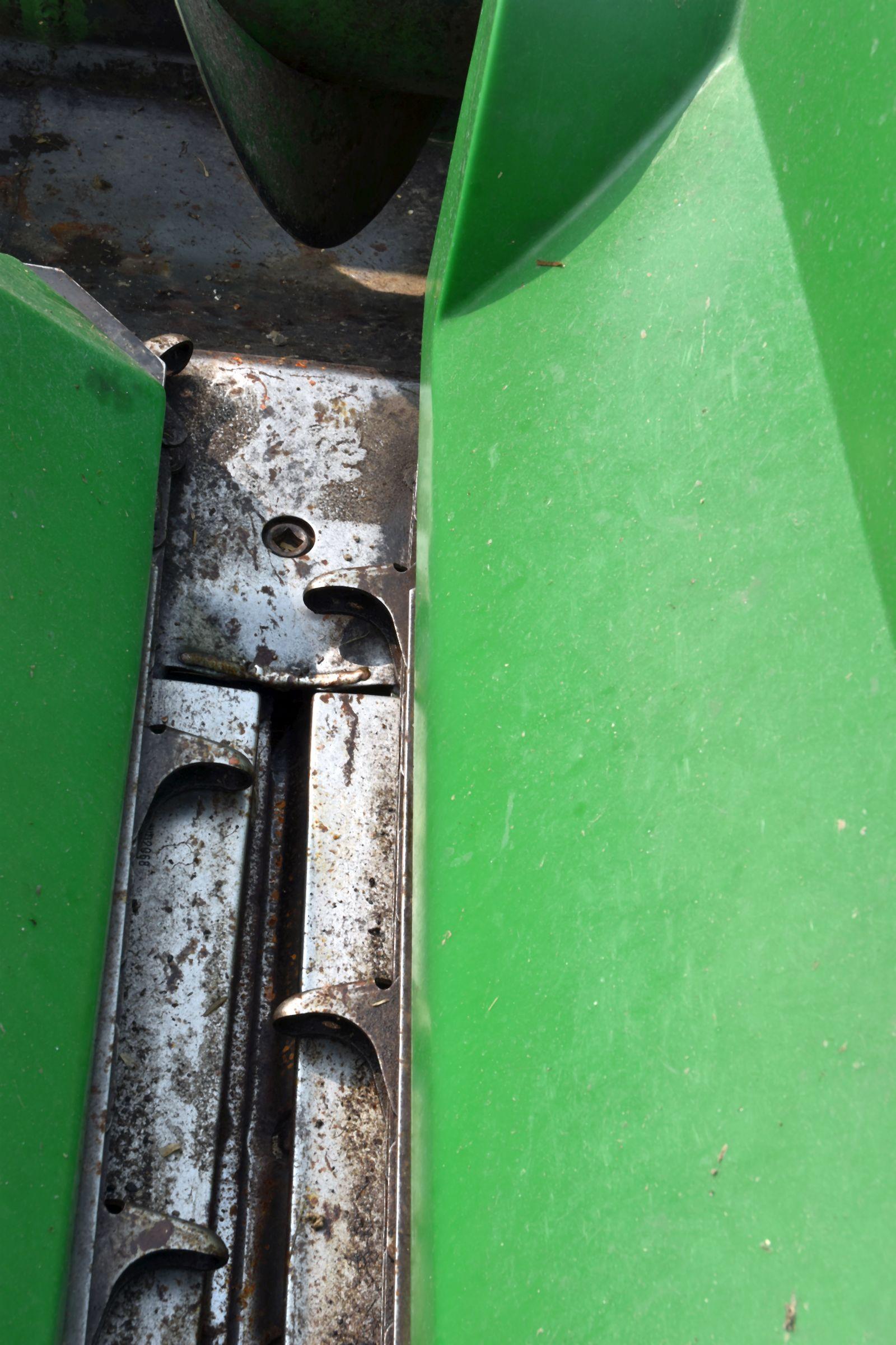 John Deere 843 Corn Head Converted To 6 Row 30”, GUL Poly Snouts, Good Rolls, New Gathering Chains,