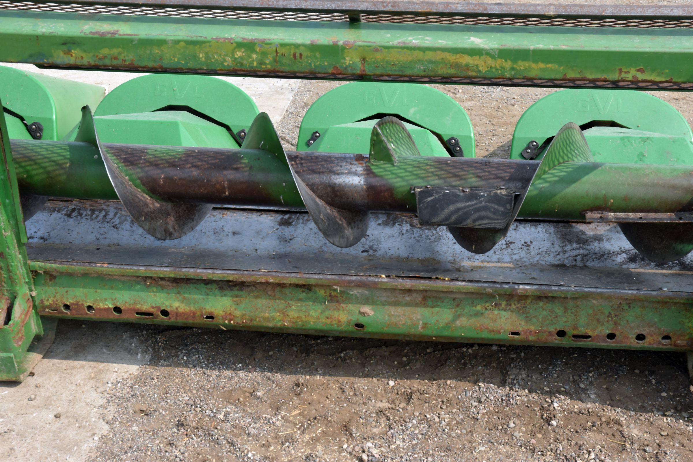 John Deere 843 Corn Head Converted To 6 Row 30”, GUL Poly Snouts, Good Rolls, New Gathering Chains,