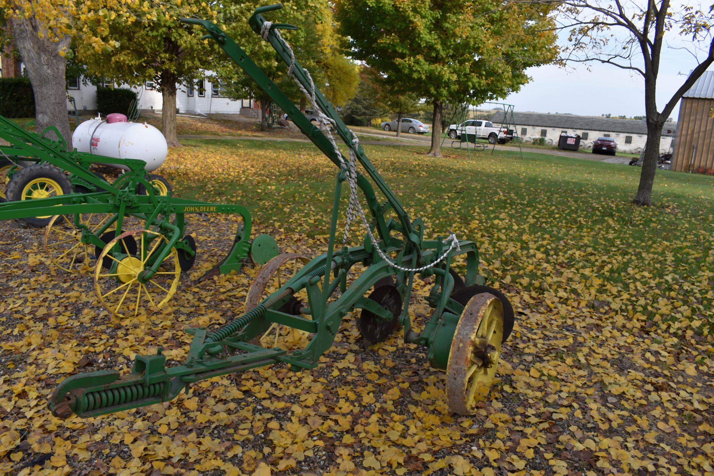 John Deere 2 x 12s Steel Wheels Plow, Mechanical Lift, Restored