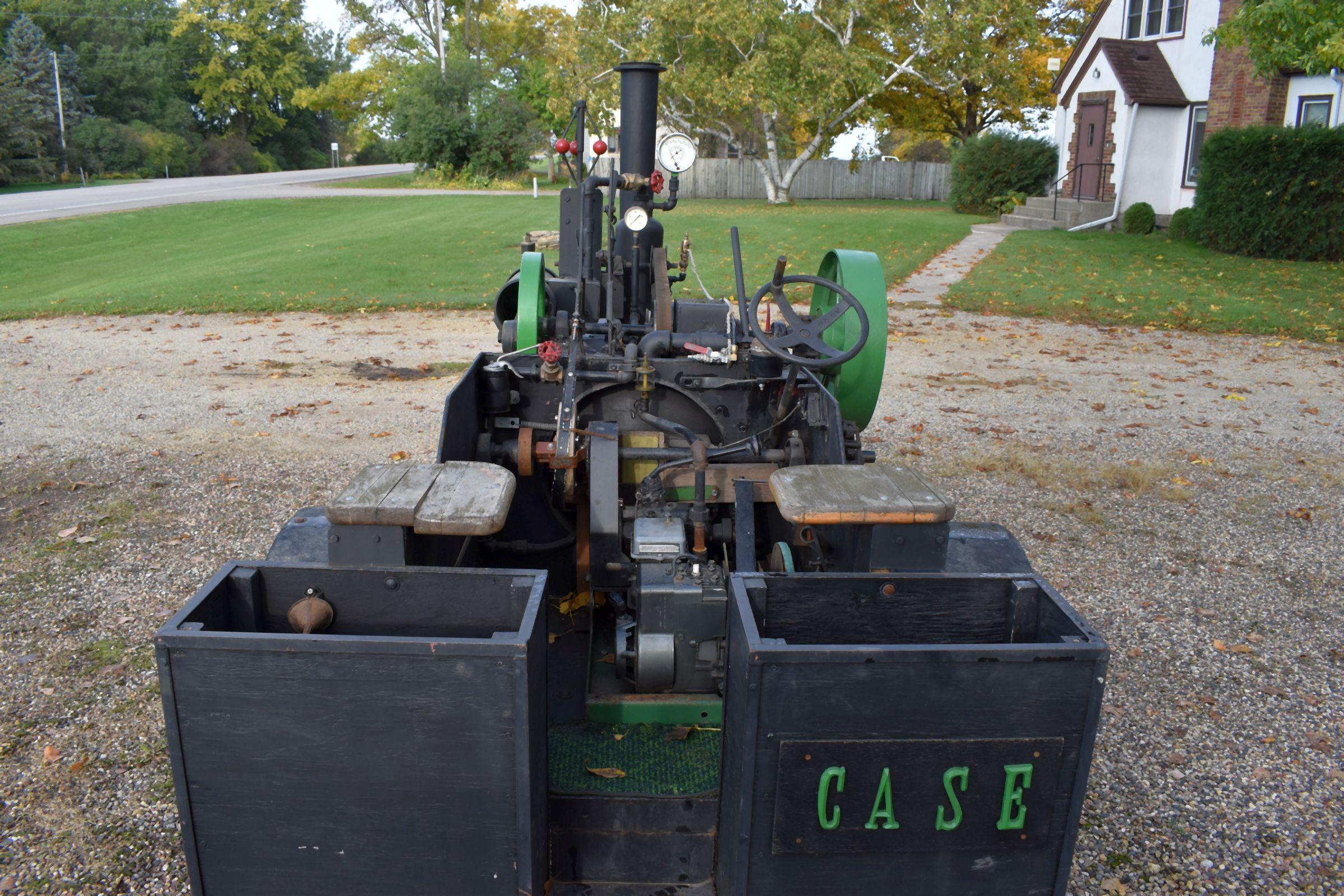 Custom Built Quarter Scale Case Steam Tractor, Briggs & Stratton 3hp, Steel Wheels