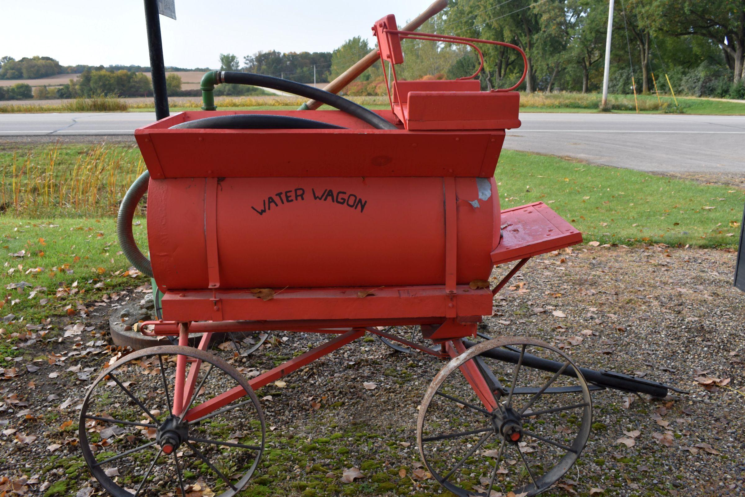 Custom Built Steel Wheel Water Wagon, With F.E. Myers & Bro Water Pump