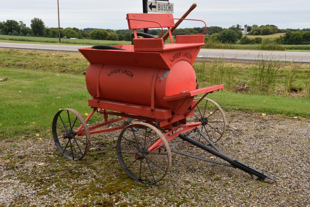 Custom Built Steel Wheel Water Wagon, With F.E. Myers & Bro Water Pump