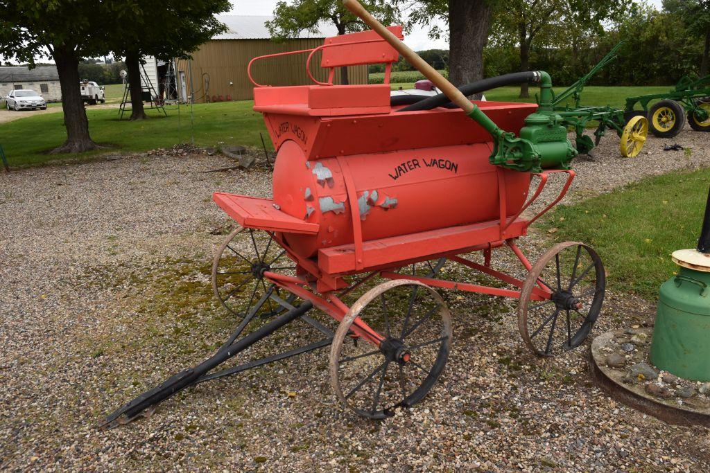 Custom Built Steel Wheel Water Wagon, With F.E. Myers & Bro Water Pump