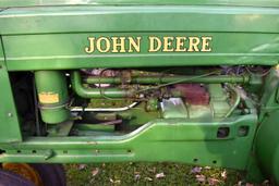 John Deere B Tractor, Elec Start, Older Restoration, N/F, Runs Good, 11.2x38 Tires, 540PTO, SN: B857