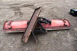 7' Straight Snow Plow Blade, Universal Skid  Loader Plate