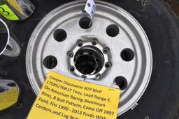 Cooper Discoverer ATP M+P LT285/70R17 Tires,  Load Range E, On American Racing Aluminum  Rims, 8 Bol