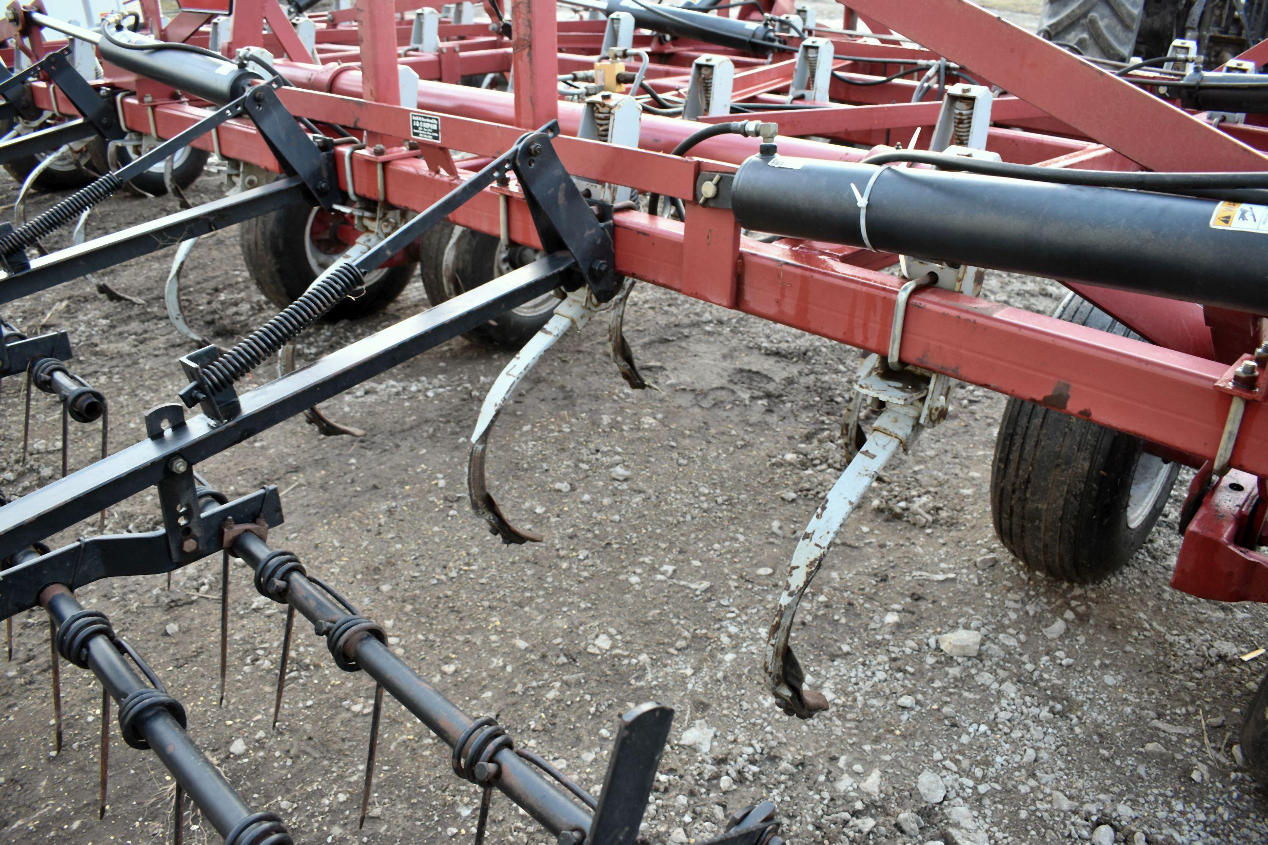 WilRich Quad 5 Field Cultivator, 46.5’ 4 Bar Harrow, Gauge Wheels, Walking Tandems All Around, SN: 4