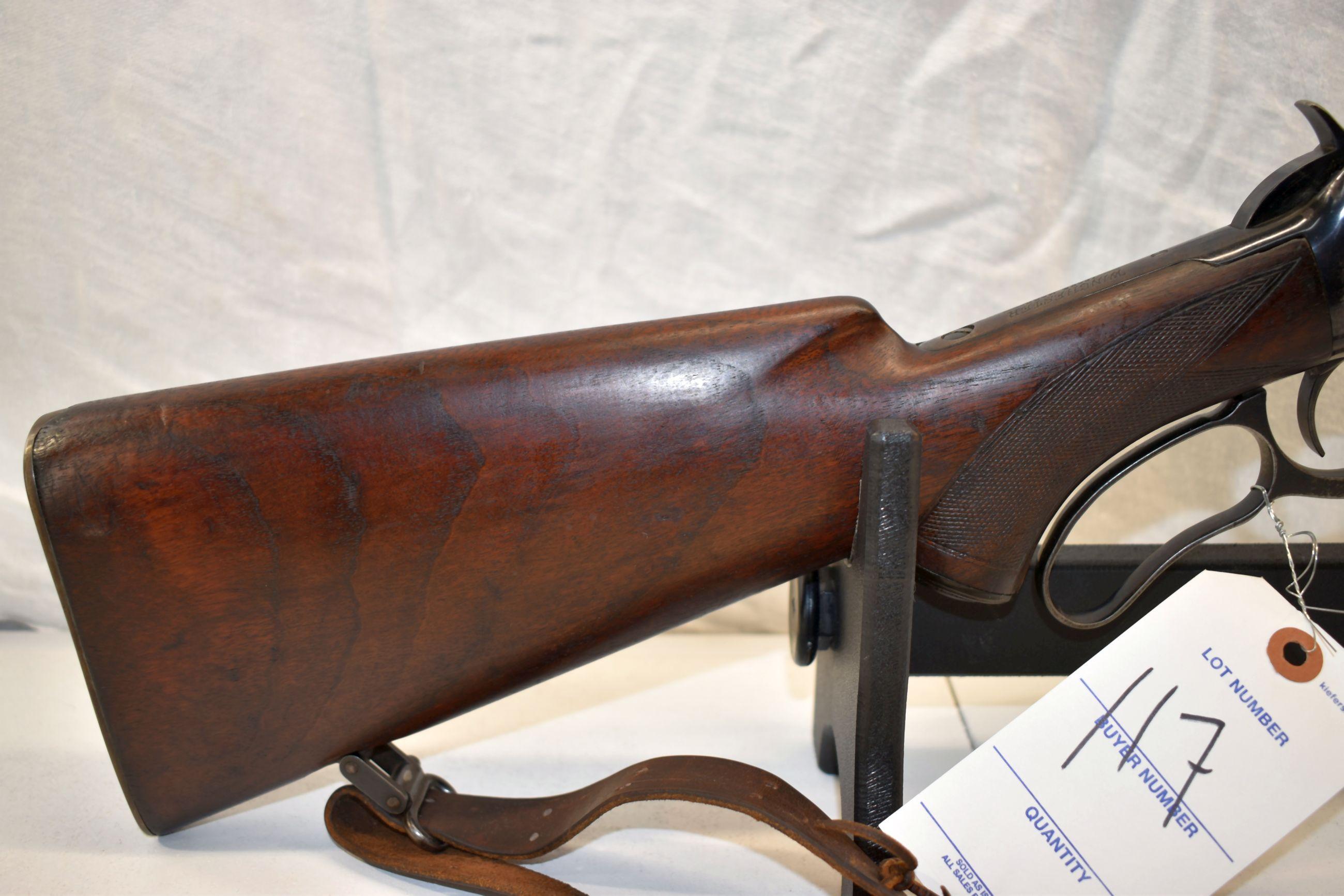 Winchester Model 64 Lever Action Rifle, 30 WCF Cal., Rear Peep Sight, Checkered Stock & Forearm, Sli