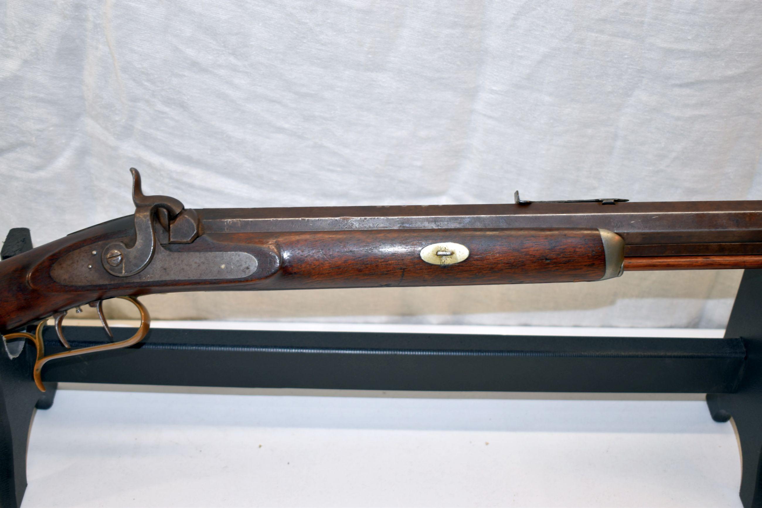 Octagon Barrel, Double Trigger, Black Powder Muzzle Loader, No Visible Markings