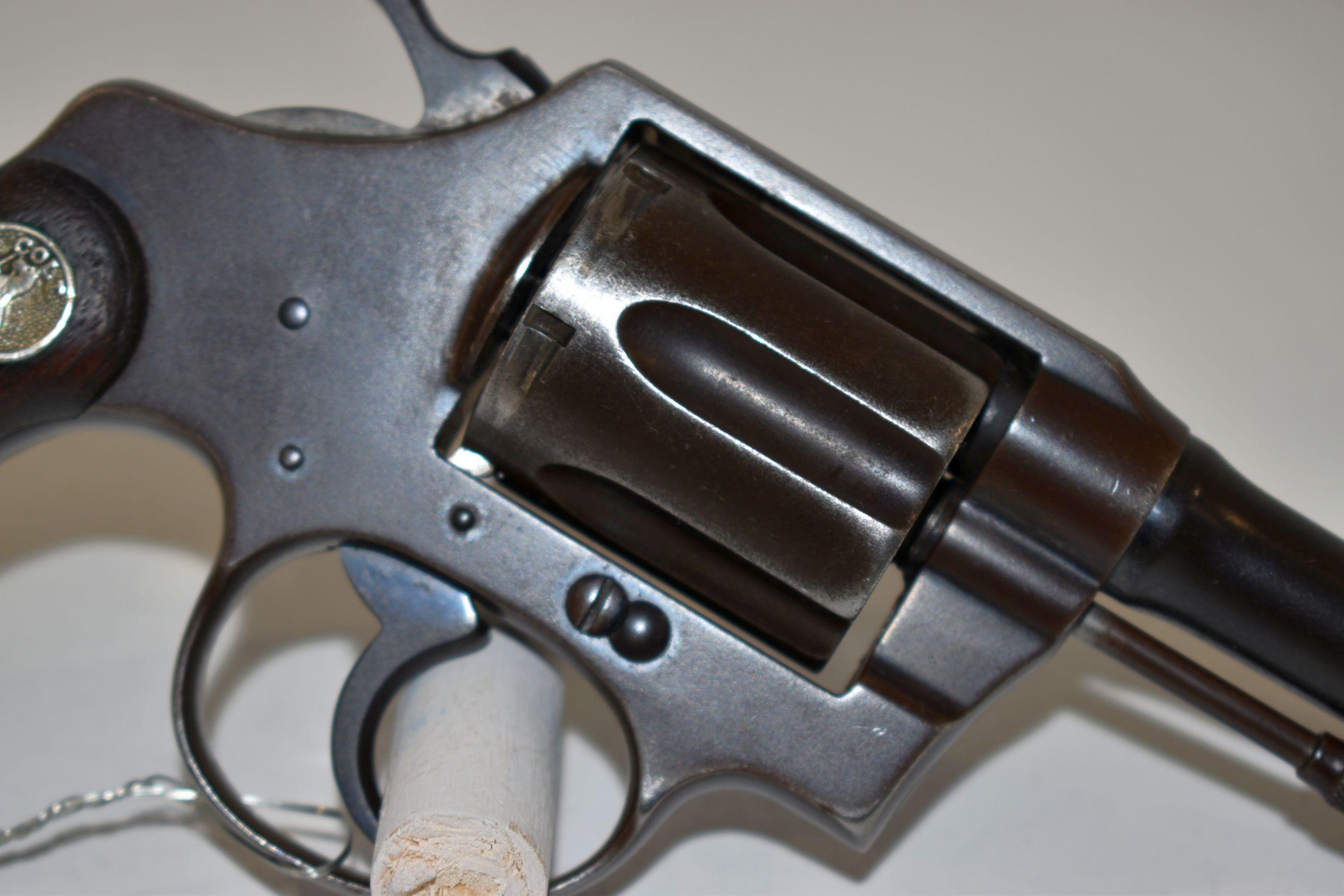 Colt Police Positive Special, 38 Special Cal, 6 Shot Revolver, good wooden grips, some shrinkage on