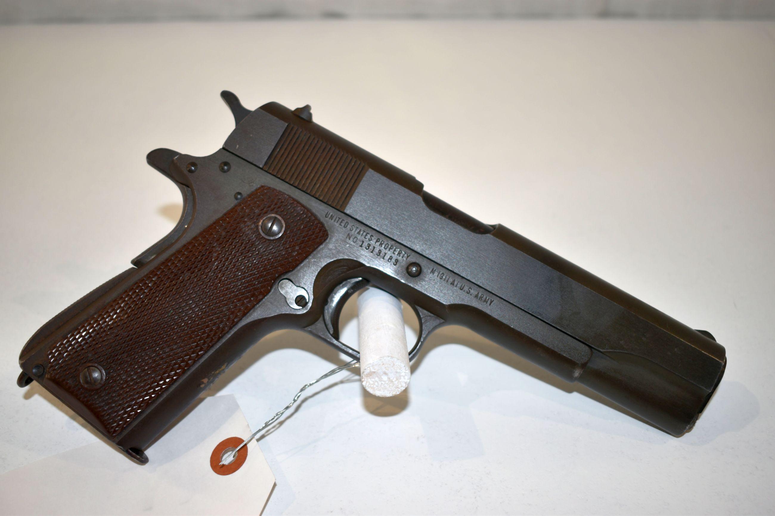 Remington 1911 A1 US Army, 45 Cal. Semi Auto Pistol, one magazine, good bore, stamped United States