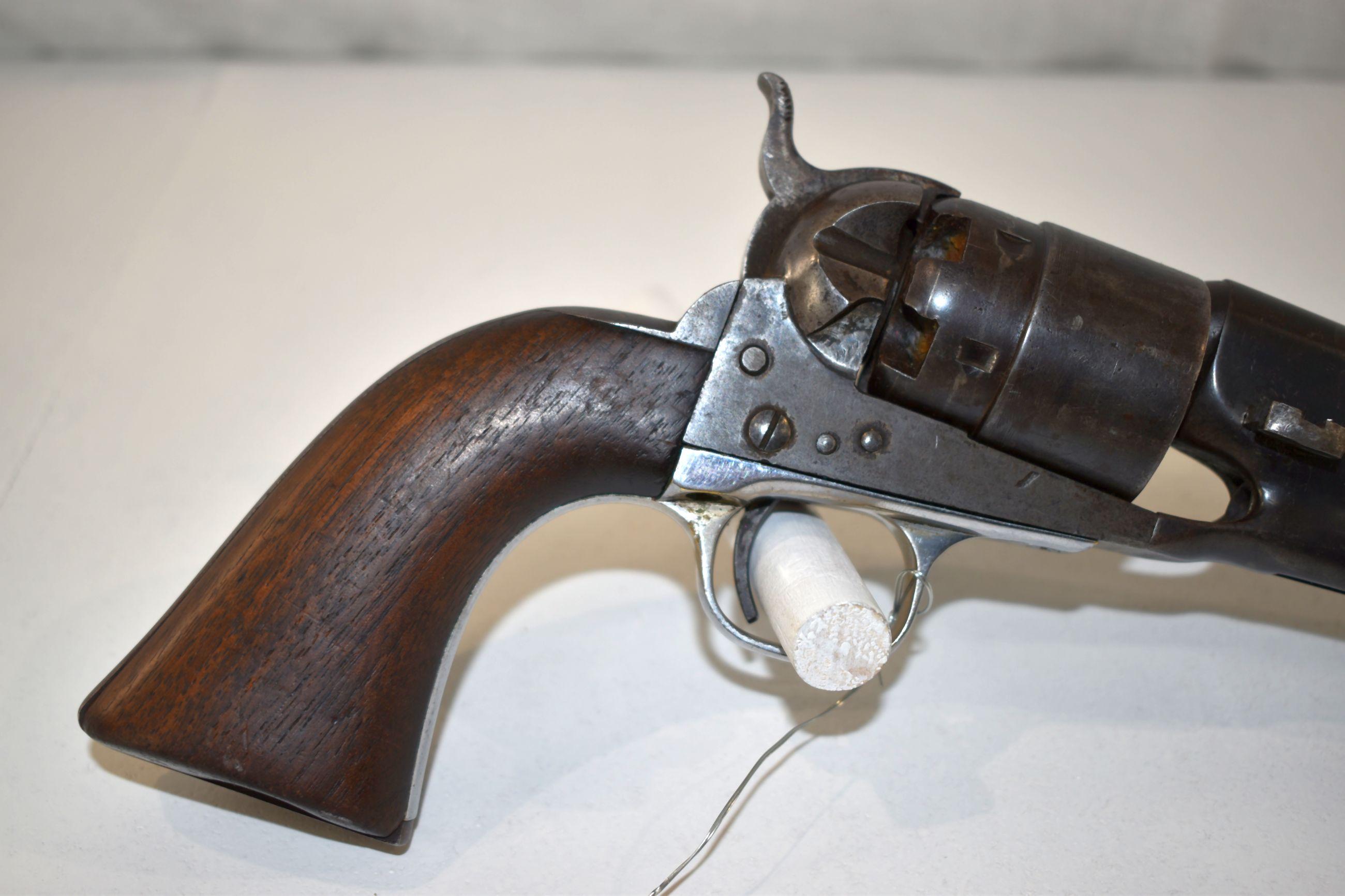 Colt 1860 Army Model 44 Cal. 6 Shot Percussion Revolver, SN: 8142, all visable serial numbers match