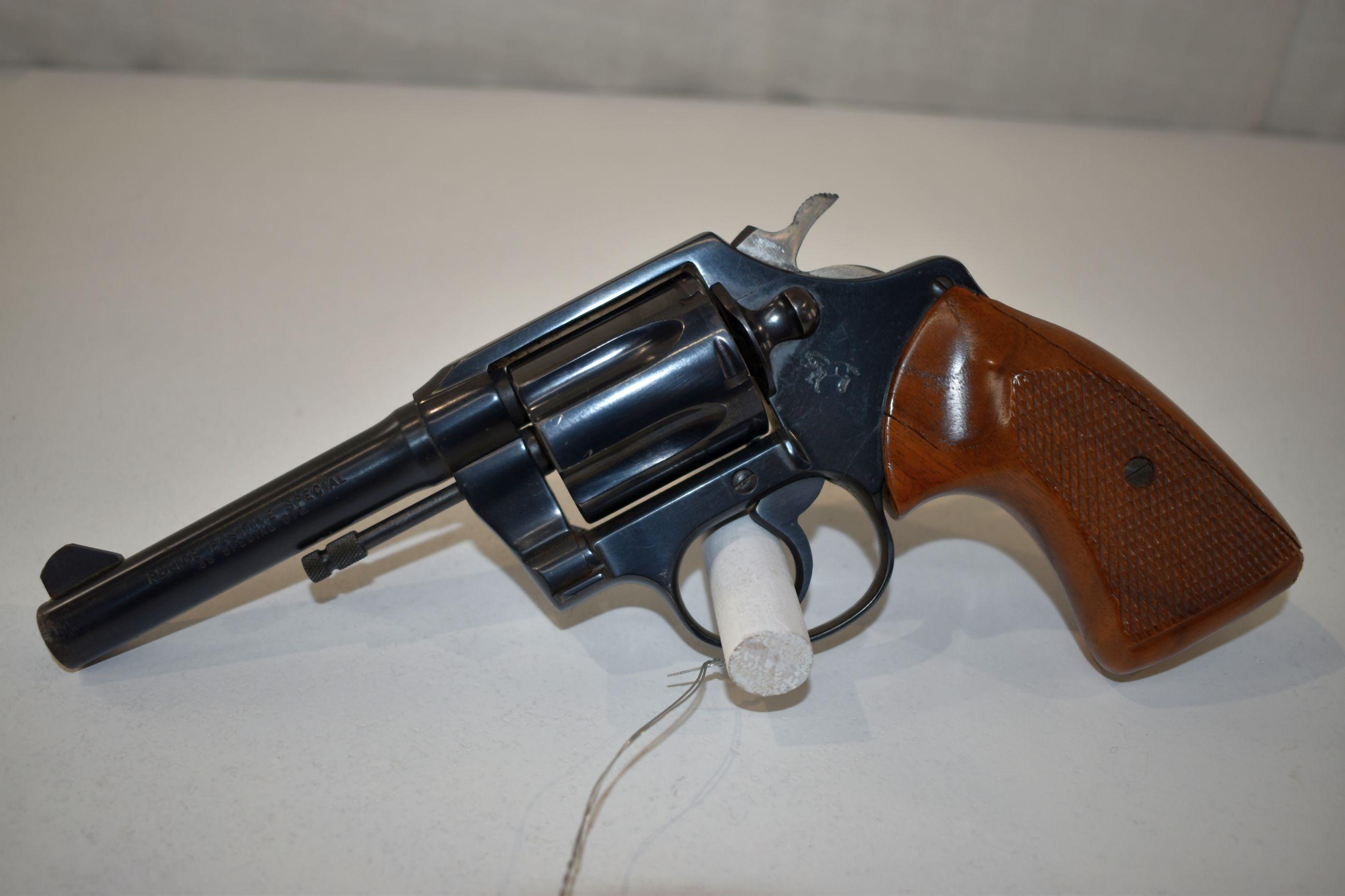 Colt Police Positive Special, 38 Special Cal, 6 Shot Revolver, wooden grips on left hand side are cr