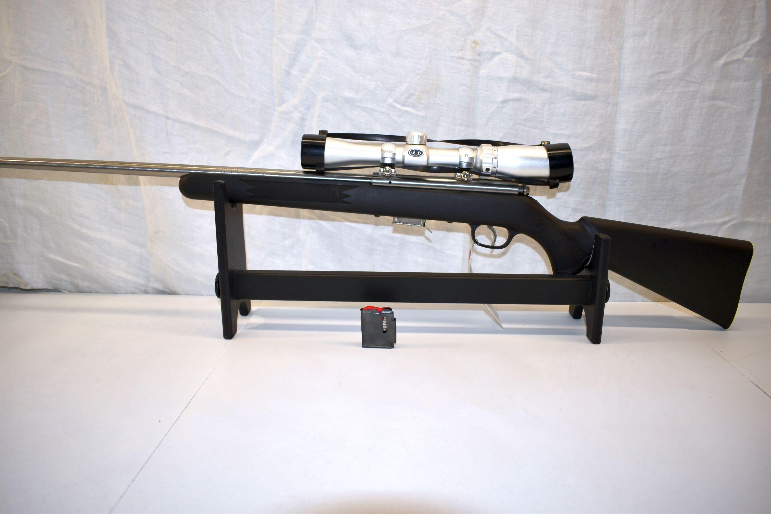 Savage Model 93R17 Bolt Action Rifle, 17HMR Cal., SS Barrel, Synthetic Stock, SN: 0217300, Bushnell