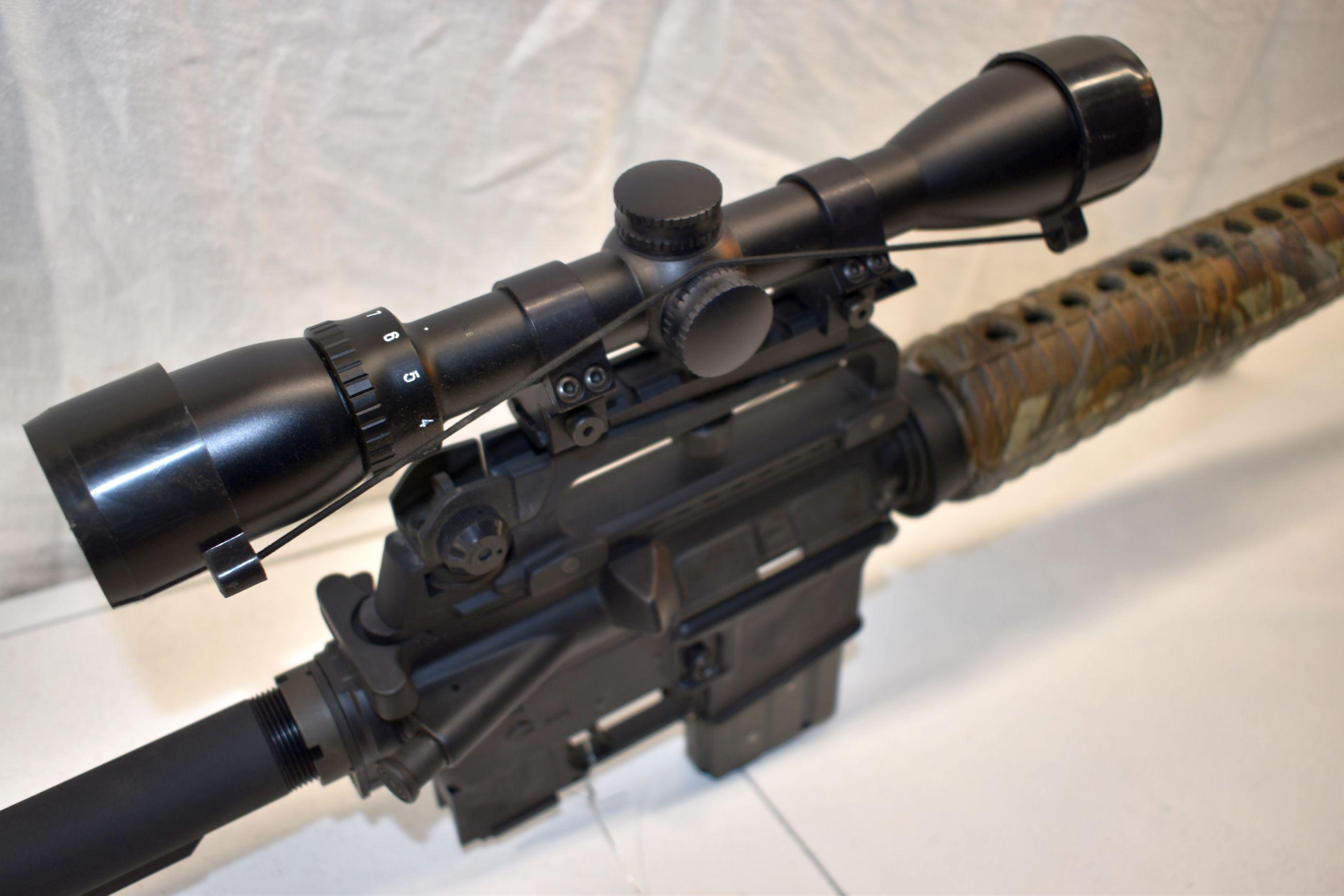 Bushmaster Model XM15-E2S Semi Auto Rifle, 223/5.56 Cal., SN: BFI408576, Bi-Pod, Swift 3-9x40 Scope,