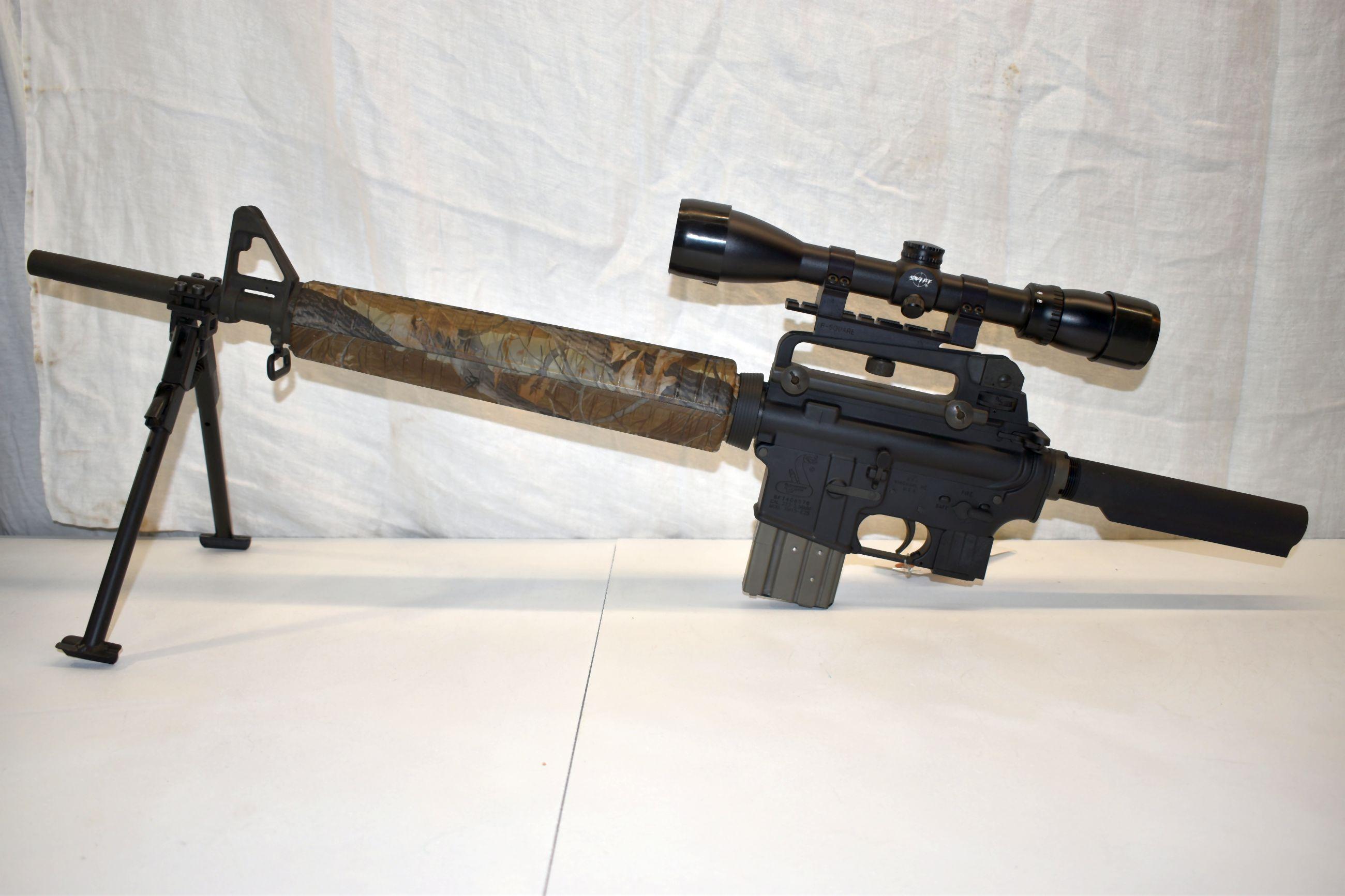 Bushmaster Model XM15-E2S Semi Auto Rifle, 223/5.56 Cal., SN: BFI408576, Bi-Pod, Swift 3-9x40 Scope,