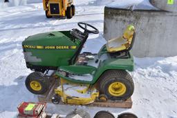 John Deere LX178 Lawn Mower, Liquid Cooled V-Twin Engine, cracked hood