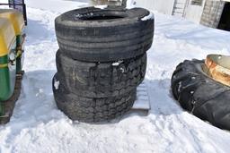 (3) 425/65R22.5 Tires, Selling All For One Money