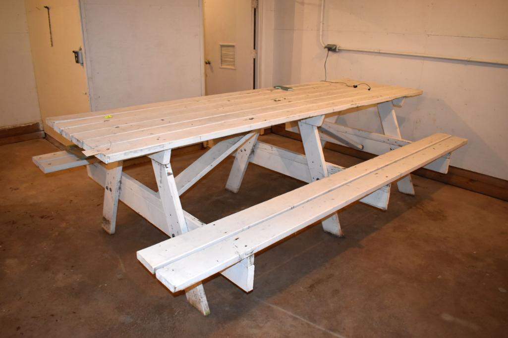 10' Wooden picnic table, located building 1